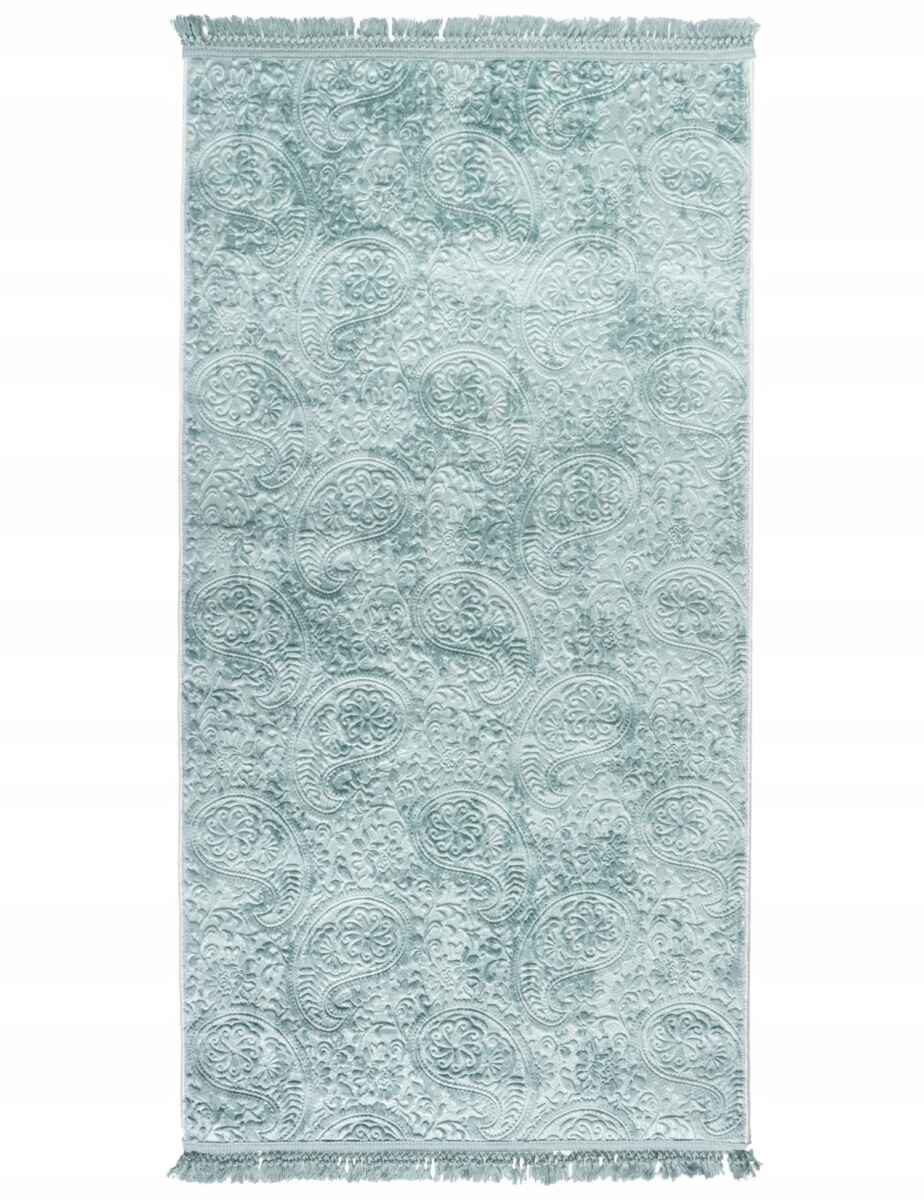 DYWAN 80 X 150 Z FRĘDZLAMI 3D ELEGANCKI TURKUSOWY