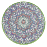dywan print shine 133 cm boho kolorowy