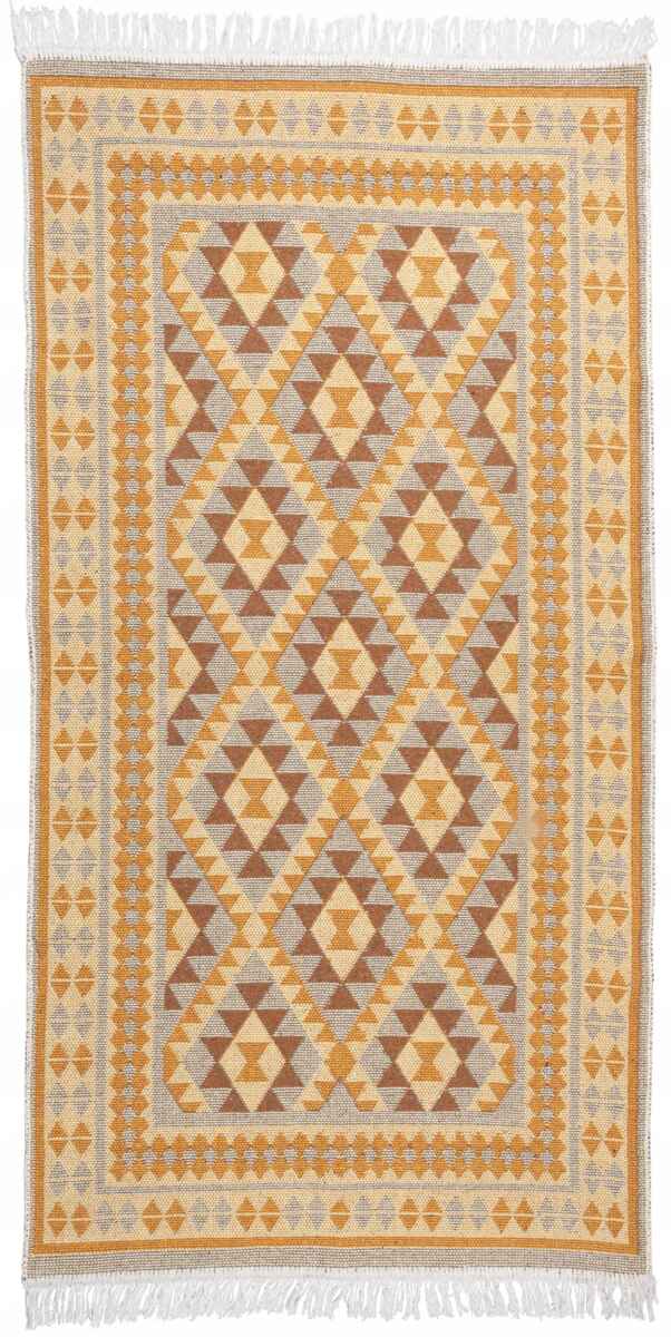 DYWAN BOHO 70 X 140 KILIM PŁASKOTKANY FRĘDZLE
