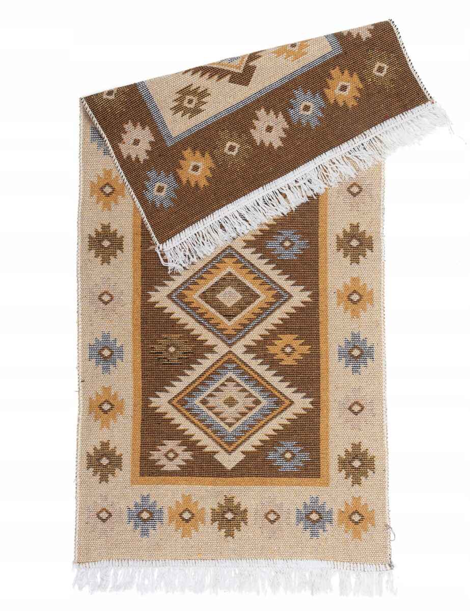 DYWANIK BOHO 60 X 120 Z FRĘDZLAMI DWUSTRONNY KILIM